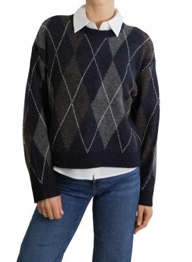 Maglione girocollo con rombi Only 